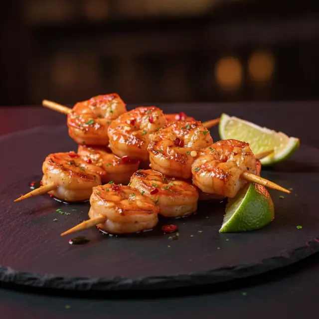 Brochetas Camarón